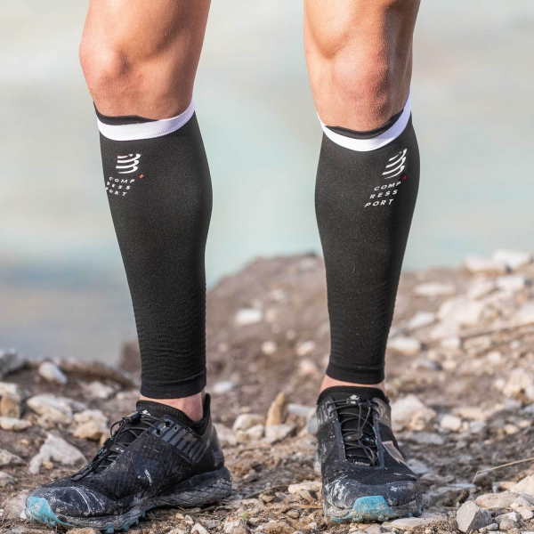Compressport R2V2 Compression Calf Sleeves - Black