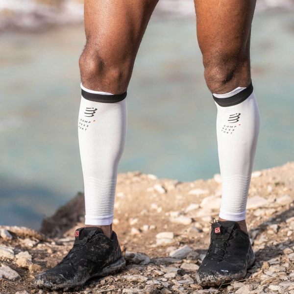 Compressport R2V2 Compression Calf Sleeves - White