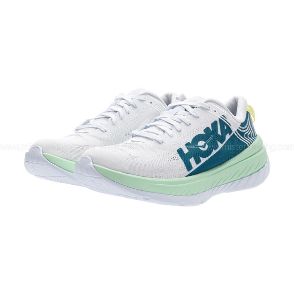Hoka Carbon X - Green Ash/White