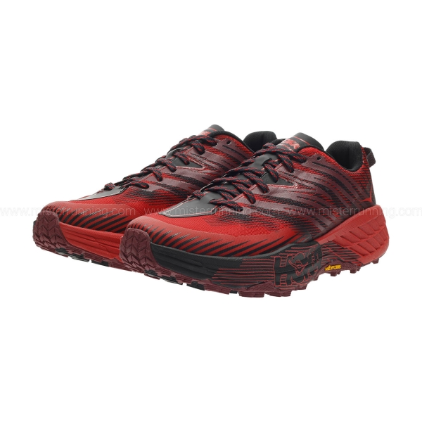 Hoka Speedgoat 4 - Cordovan/High Risk Red