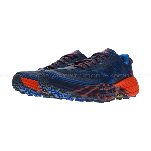Hoka Speedgoat 4 - Majolica Blue/Mandarin Red