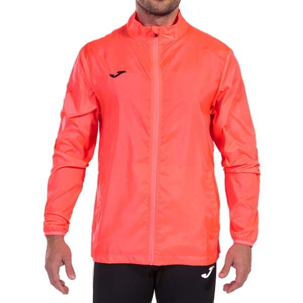 Men's Running Jacket Joma Elite VII Windbreaker Jacket  Fluor Coral/White 101602.040