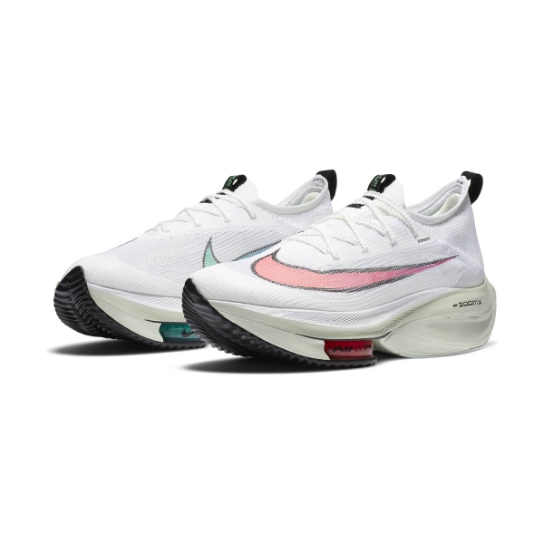 Nike Air Zoom Alphafly Next% - White/Flash Crimson/Jade Aura
