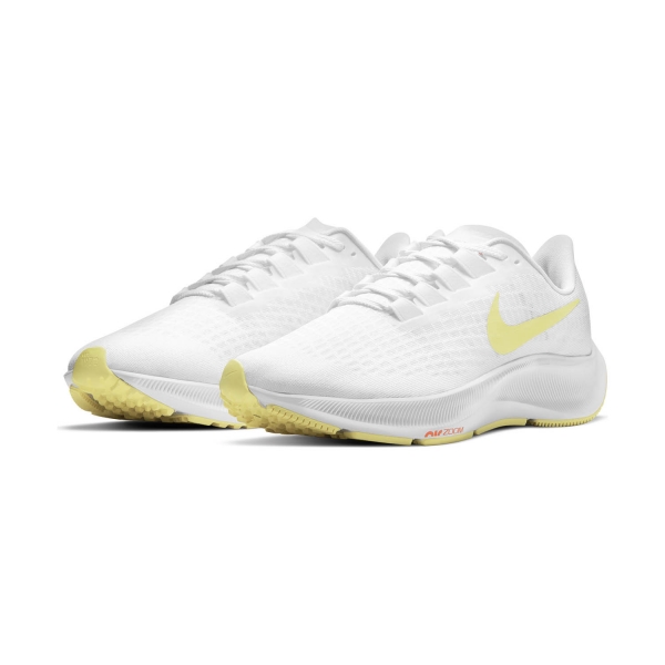 Nike Air Zoom Pegasus 37 - White/Light Zitron/Bright Mango