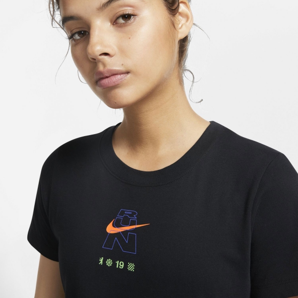 Nike Berlin Run Maglietta - Black/Hyper Crimson