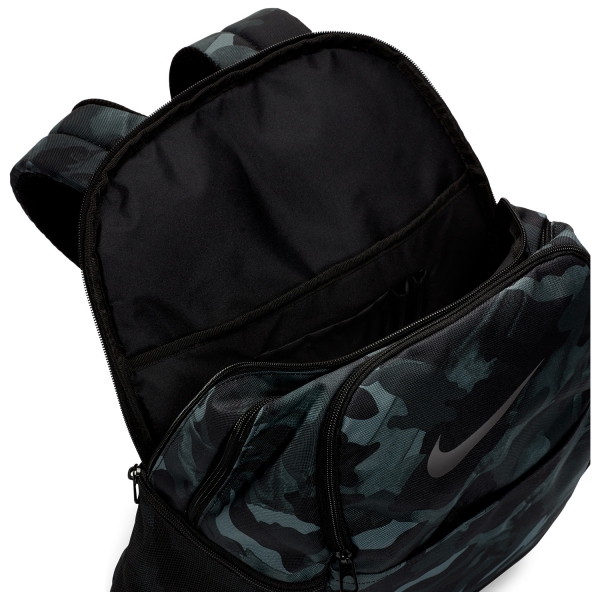 Nike Brasilia 9.0 Print Mochila Medio - Light Smoke Grey/Black/Metallic Cool Grey
