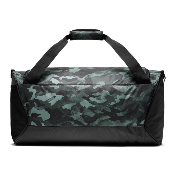 Nike Brasilia 9.0 Printed Medium Duffle - Light Smoke Grey/Black/Metallic Cool Grey