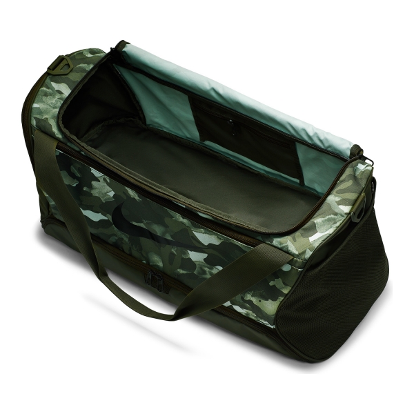 Nike Brasilia 9.0 Print Bolso Medio - White/Sequoia/Metallic Cool Grey