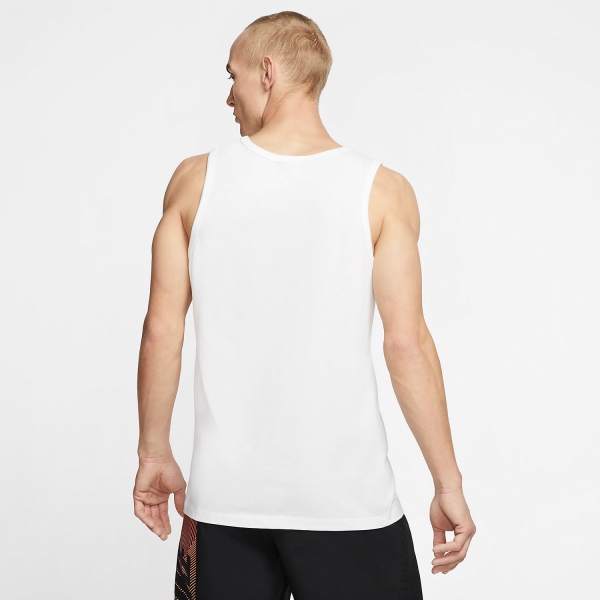 Nike Dri-FIT Logo Top - White/Hyper Crimson