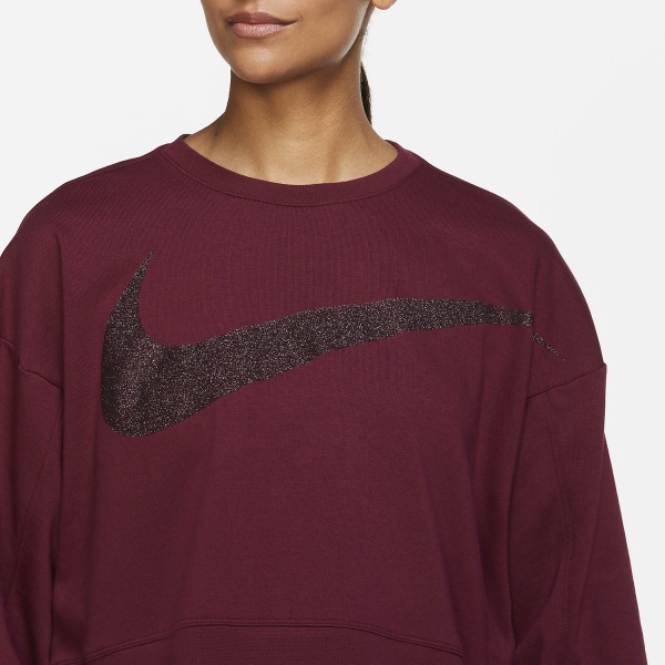 Nike Dri-FIT Get it Sparkle Hoodie - Dark Beetrtoot/White