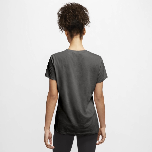 Nike Dry Crew T-Shirt - Carbon Heather/Heather/Pink Rise