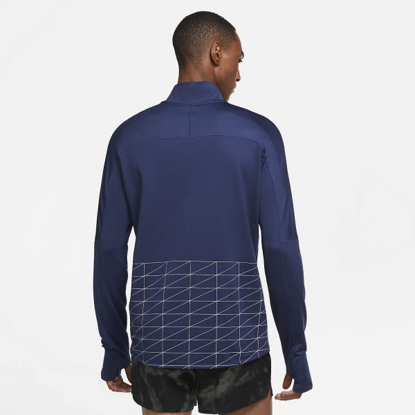 Nike Element Run Division Shirt - Midnight Navy/Reflective Silver