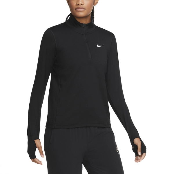 Women's Running Shirt Nike Nike Element Shirt  Black/Reflective Silver  Black/Reflective Silver 