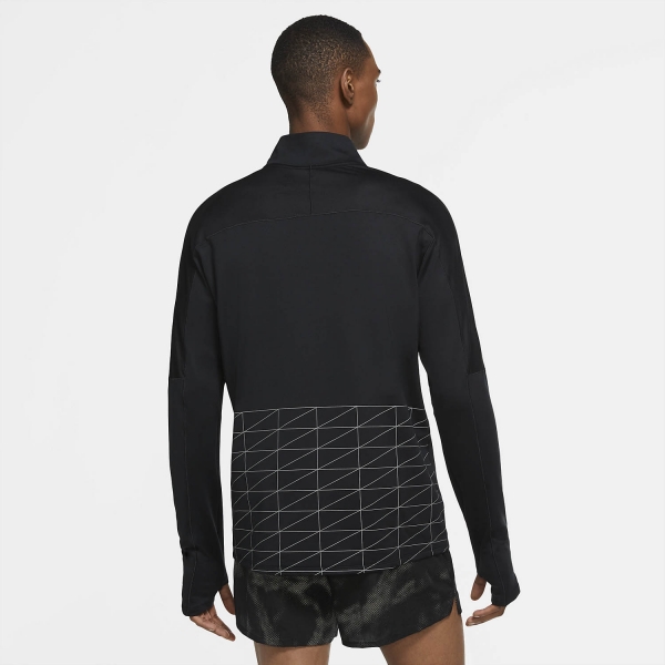 Nike Element Run Division Shirt - Black/Reflective Silver