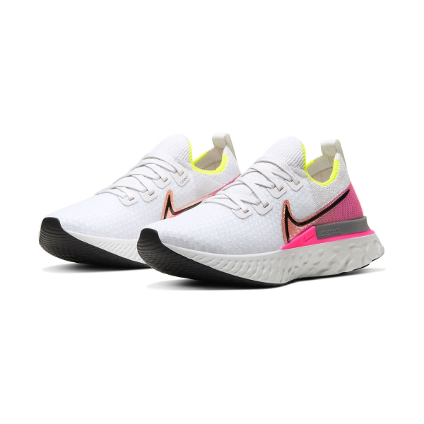Nike React Infinity Run Flyknit - Platinum Tint/Black Pink/Blast