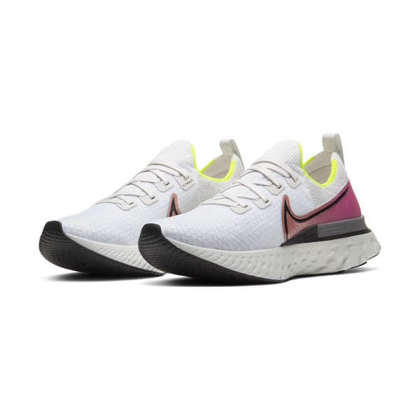 Nike React Infinity Run Flyknit - Platinum Tint/Black Pink/Blast