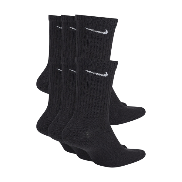 Nike Everyday Cushion Crew x 6 Socks - Black/White