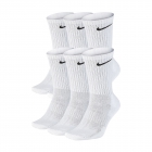 Nike Everyday Cushion Crew X 6 Socks - White/Black