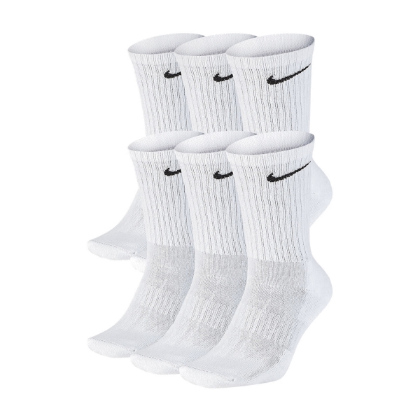 Calze Nike Everyday Cushion Crew X 6 Calze  White/Black SX7666100
