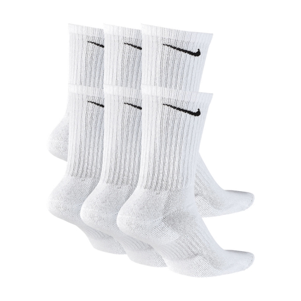 Nike Everyday Cushion Crew X 6 Socks - White/Black