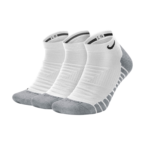 Running Socks Nike Nike Everyday Max Cushioned x 3 Socks  White/Wolf Grey/Black  White/Wolf Grey/Black 