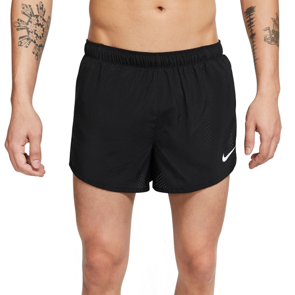 Men's Running Shorts Nike Fast 4in Shorts  Black/Reflect Silver CJ7847010