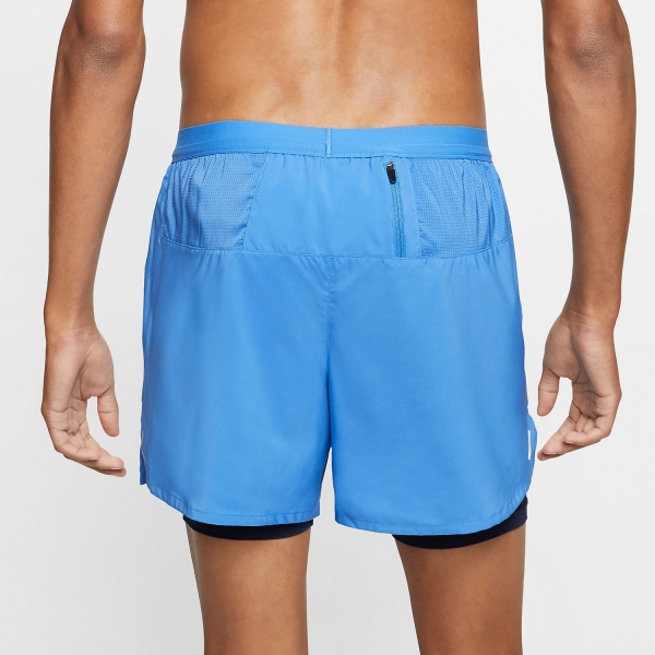 Nike Flex Stride 2 in 1 5in Pantaloncini - Pacific Blue/Obsidian/Reflective Silver