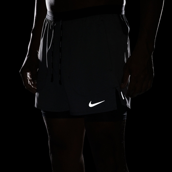 Nike Flex Stride 2 in 1 5in Shorts - Iron Grey/Heather/Reflective Silver