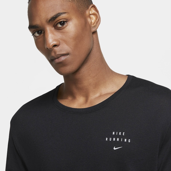Nike Miler Run Division Shirt - Black/Reflective Silver
