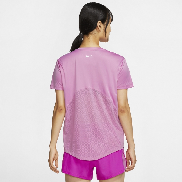 Nike Miler V-Neck Maglietta - Magic Flamingo/Reflective Silver
