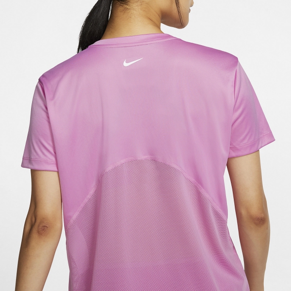 Nike Miler V-Neck Maglietta - Magic Flamingo/Reflective Silver