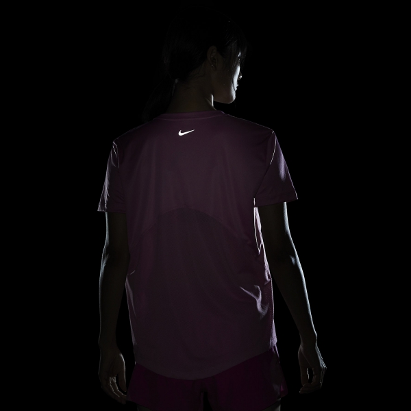 Nike Miler V-Neck Maglietta - Magic Flamingo/Reflective Silver