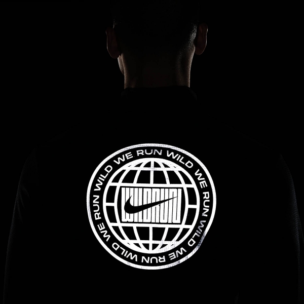 Nike Pacer Wild Run Shirt - Black/Reflective Silver