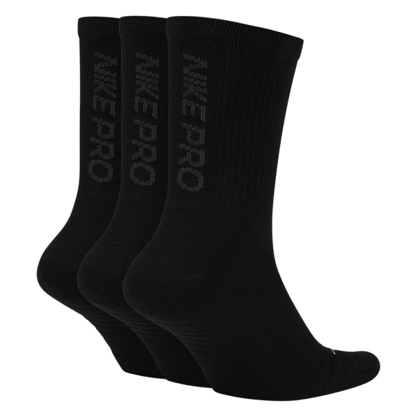 Nike Pro Everyday Max Cushioned x 3 Socks - Black/Wolf Grey