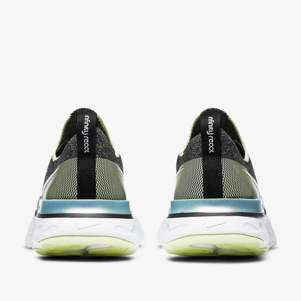Nike React Infinity Run Flyknit - Black/White/Barely Volt/Glacier Ice