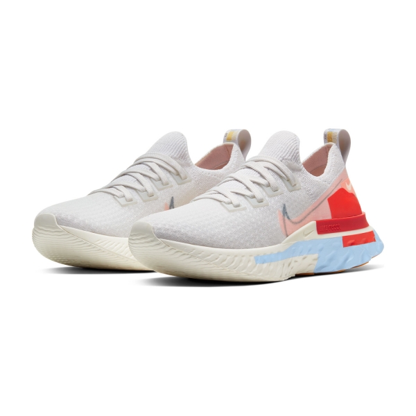Nike React Infinity Run Flyknit Premium - Platinum Tint/Washed Coral/Psychic Blue