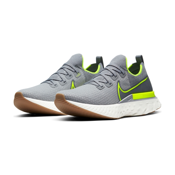 Nike React Infinity Run Flyknit - Particle Grey/Volt/Wolf Grey/Sail