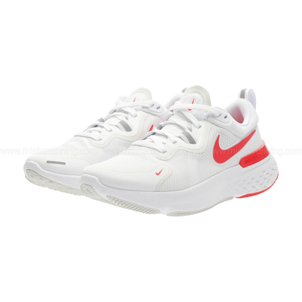 Nike React Miler - White/Laser Crimson/Photon Dust