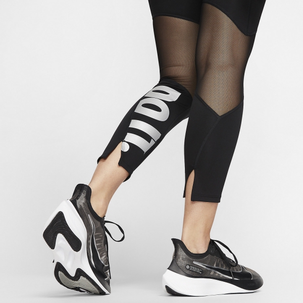Nike Speed Just Do It 7/8 Tights - Black/White/Reflective Silver