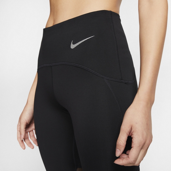 Nike Speed Just Do It 7/8 Tights - Black/White/Reflective Silver