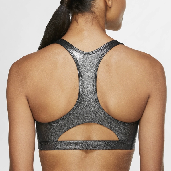 Nike Swoosh Icon Clash Sports Bra - Black/Metallic Silver