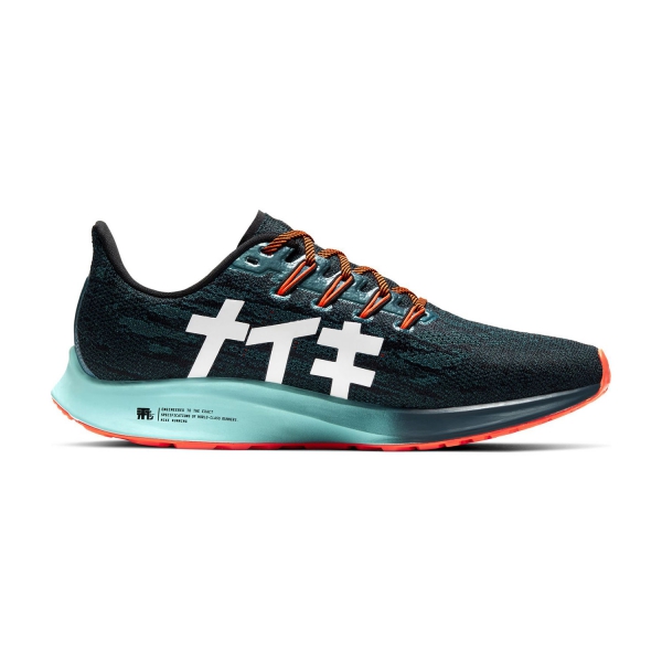 Nike Ekiden Air Zoom Pegasus 36 - Black/Metallic Summit White/Midnight Turquoise