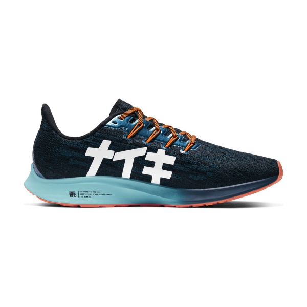 Nike Ekiden Air Zoom Pegasus 36 - Black/Metallic Summit White/Midnight Turquoise