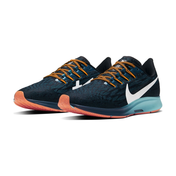 Nike Ekiden Air Zoom Pegasus 36 - Black/Metallic Summit White/Midnight Turquoise