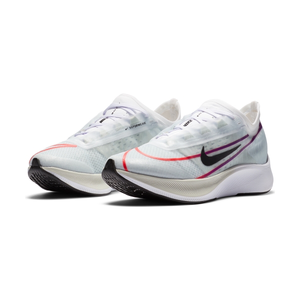 Nike Zoom Fly 3 - White/Black/Hyper Violet/Flash Crimson