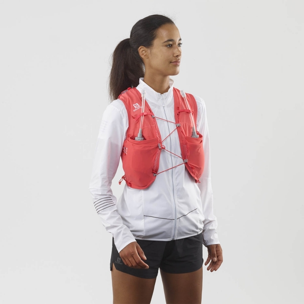 Salomon Adv Skin 8 Set Backpack - Cayenne/Porcelain Rose