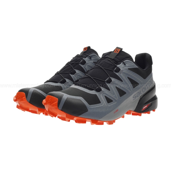 Salomon Speedcross 5 - Black/Stormy Weather/Red Orange