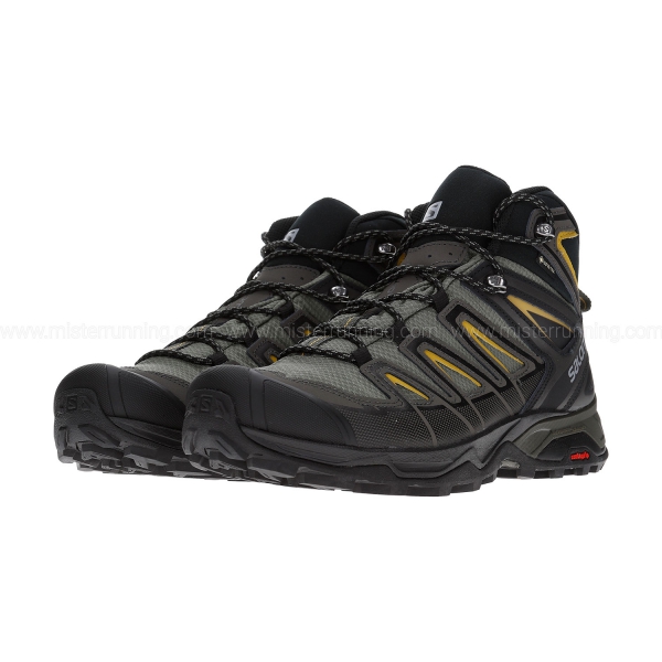 Salomon X Ultra 3 Mid GTX - Castor Gray/Black/Green Sulphur