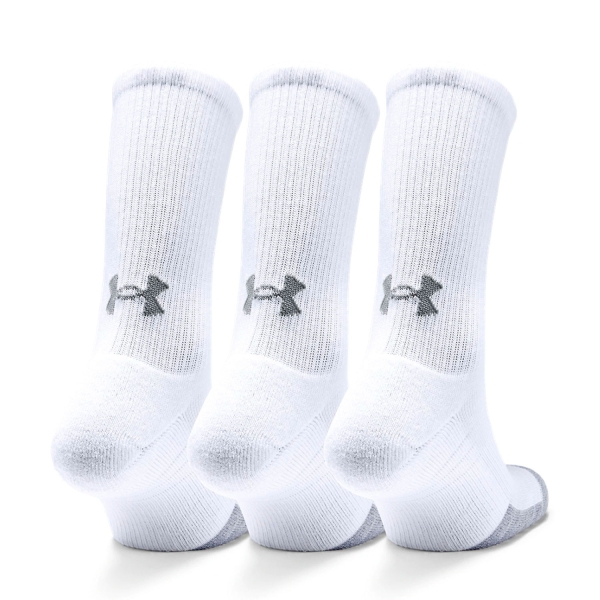 Under Armour HeatGear Crew x 3 Calze - White/Steel