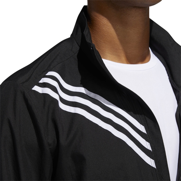 Adidas Run It 3 Stripe Jacket - Black